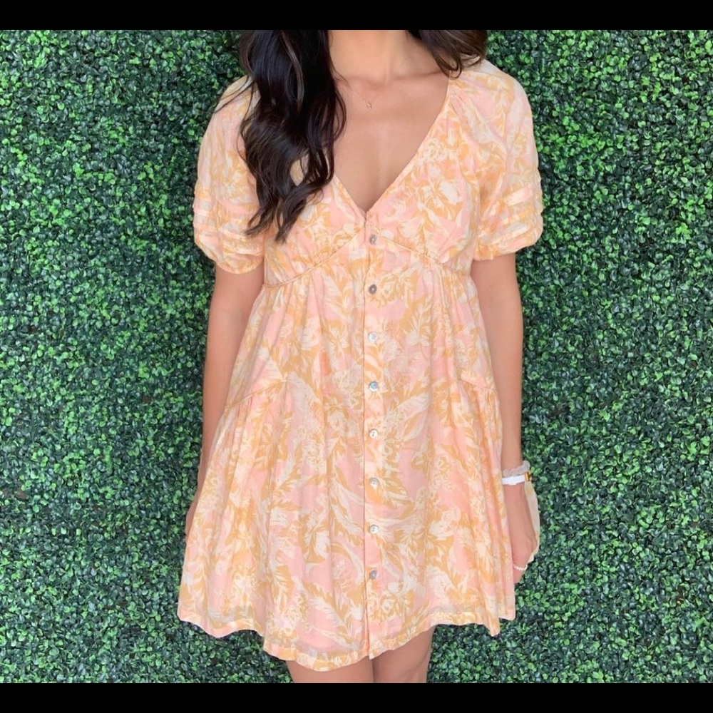 Floral Print Button Up Dress